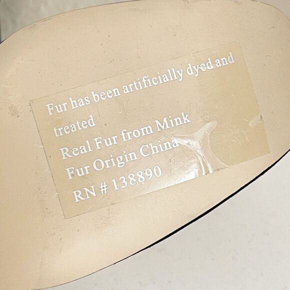 Bettye Muller Black and Blue Fur Accent Heels 8 - Picture 11 of 13